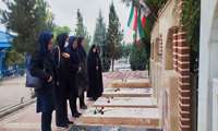 همزمان با آغاز هفته گرامیداشت پرستار،غبارروبی گلزار شهدای مدافعان سلامت