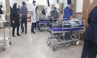 حضور رئیس دانشگاه در بیمارستان های کرج بر بالین مصدومان حملات امروز رژیم صهیونیستی